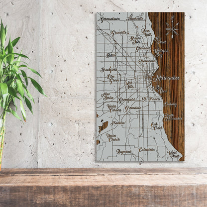 Milwaukee, Wisconsin Whimsical Map