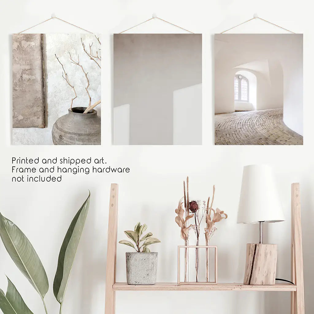 Minimalist Beige Modern Architectural Set of 3 Prints