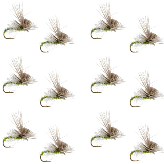 Green Drake Missing Link Mayfly Flies Hook 12 Flies Size 10