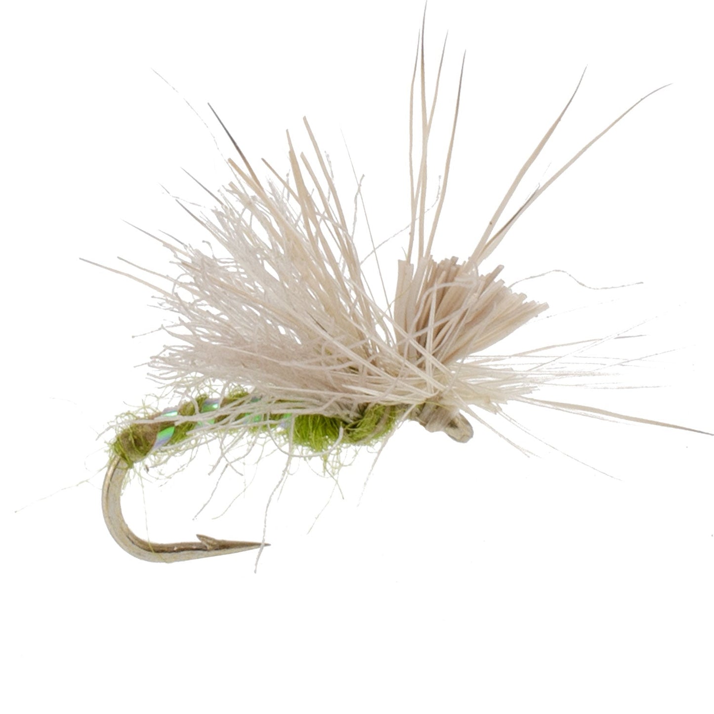 Olive Missing Link Caddis or Mayfly Flies Hook 12 Flies Size 20