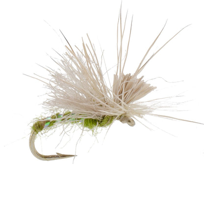 Olive Missing Link Caddis or Mayfly Flies Hook 6 Flies Size 16