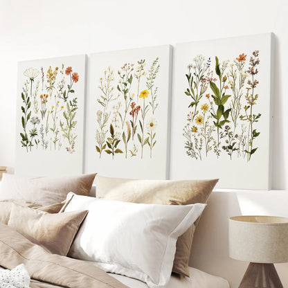 Watercolor Wildflower Floral Nursery Wall Art Set