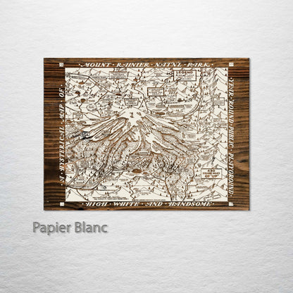 Mount Rainier National Park Hysterical Map