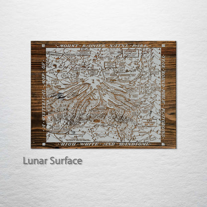 Mount Rainier National Park Hysterical Map