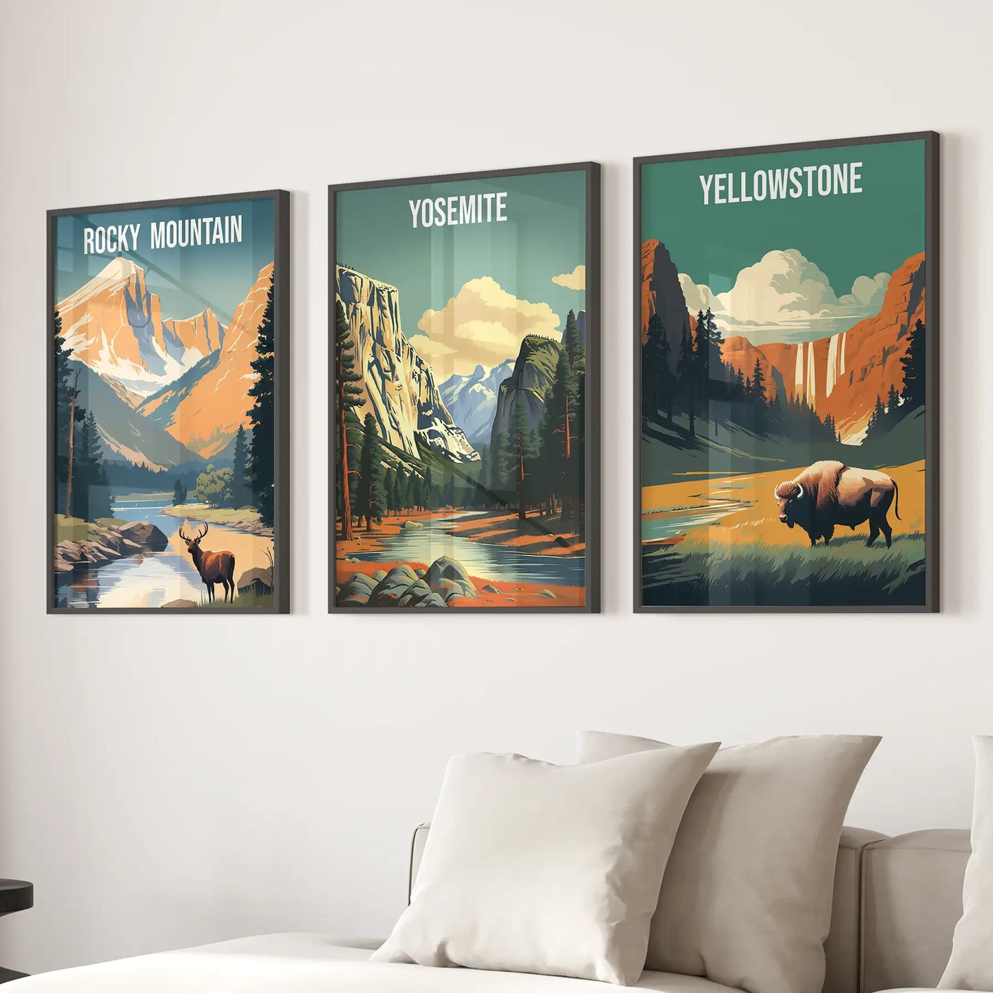 Rocky Mountain, Yosemite, Yellowstone. National Park Wall Art