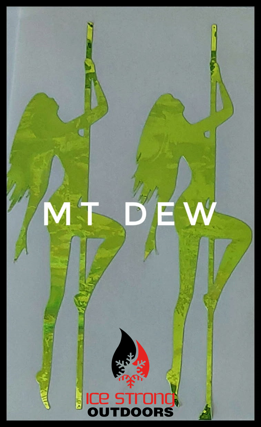 Ice Strong Outdoors - Bad Girl Flasher Stickers (2 Packs) - Various Colors