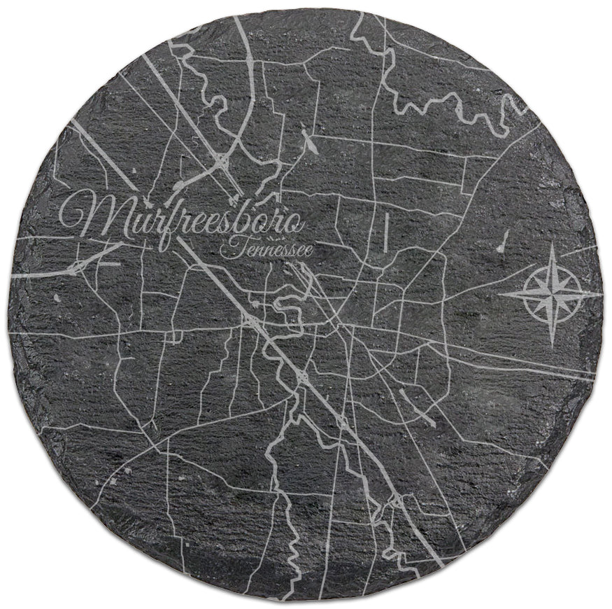 Murfreesboro, Tennessee Round Slate Coaster