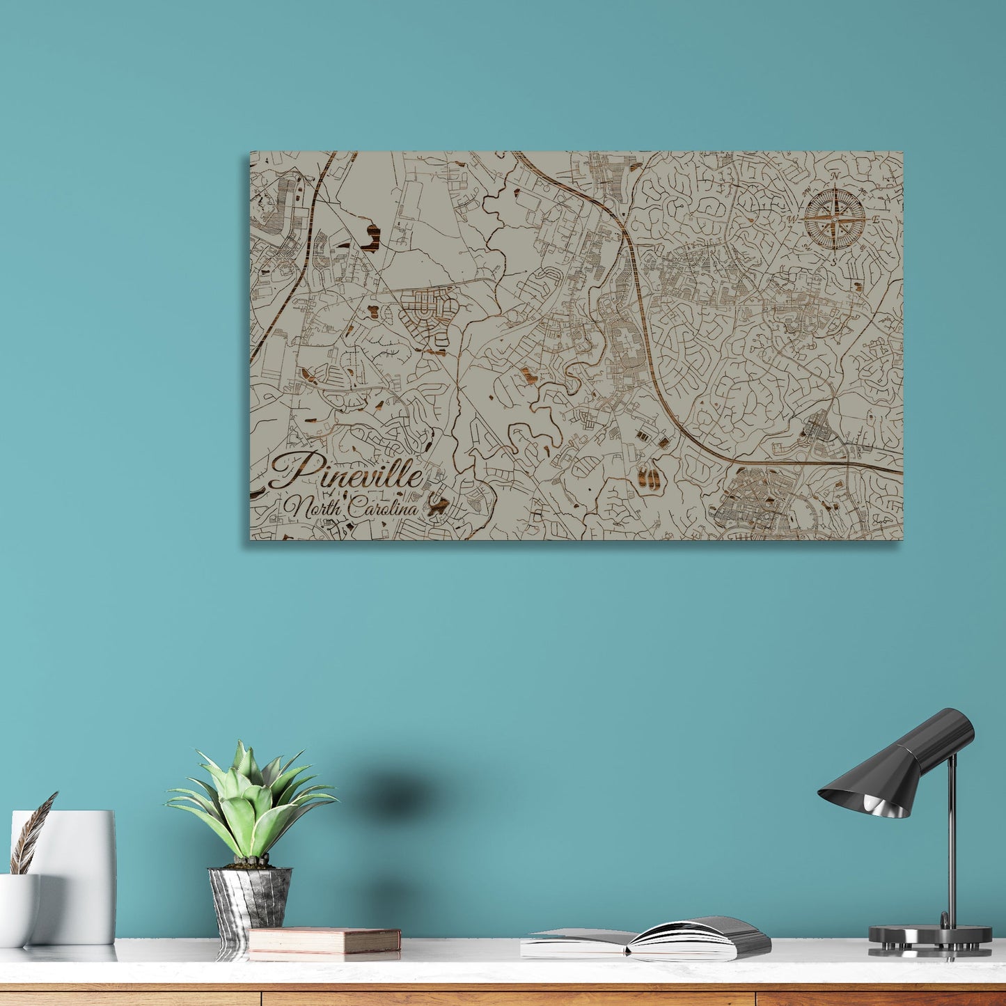 Pineville, North Carolina Street Map