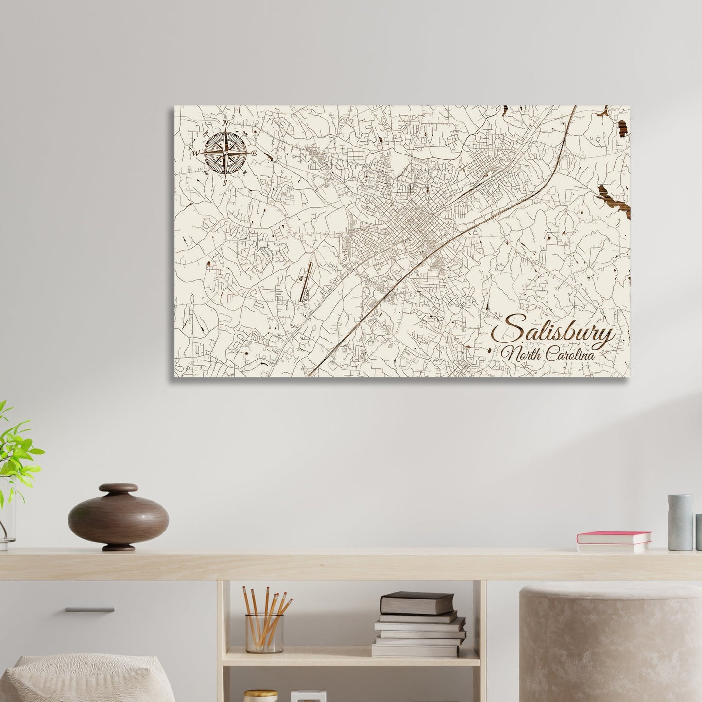 Salisbury, North Carolina Street Map