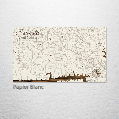 Sawmills, North Carolina Street Map