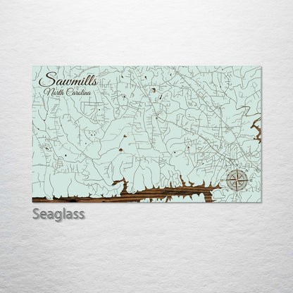 Sawmills, North Carolina Street Map