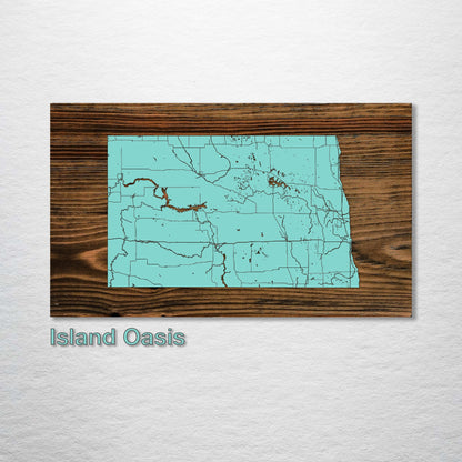 North Dakota Isolated Map