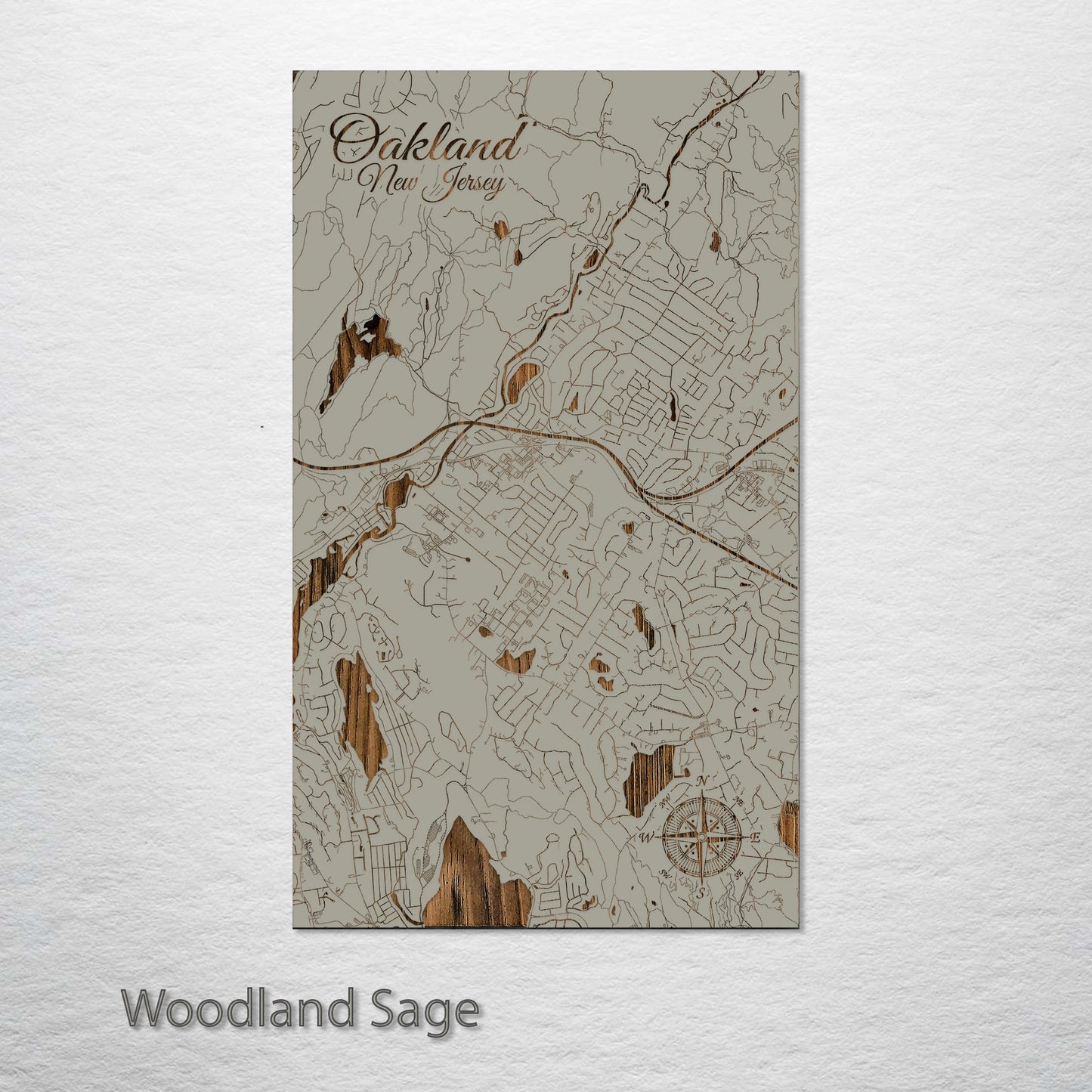 Oakland, New Jersey Street Map