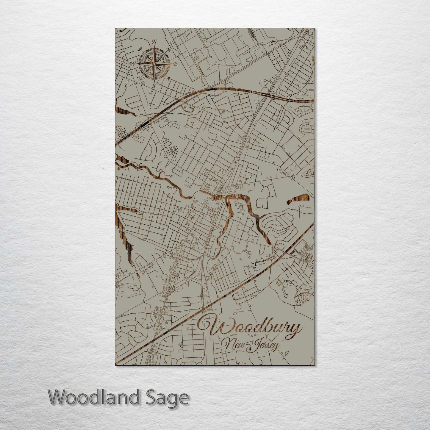 Woodbury, New Jersey Street Map