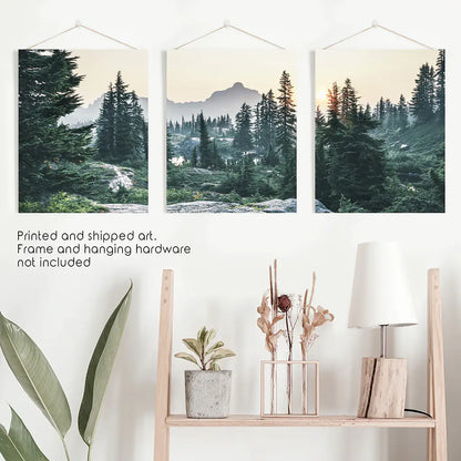 Mountain Forest. USA Wilderness Wall Art Set. Rampart Ridge