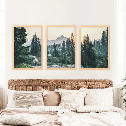 Mountain Forest. USA Wilderness Wall Art Set. Rampart Ridge