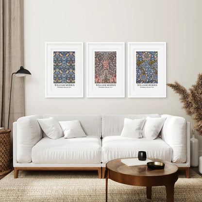 Modern Art Nouveau William Morris Set of 3 Prints