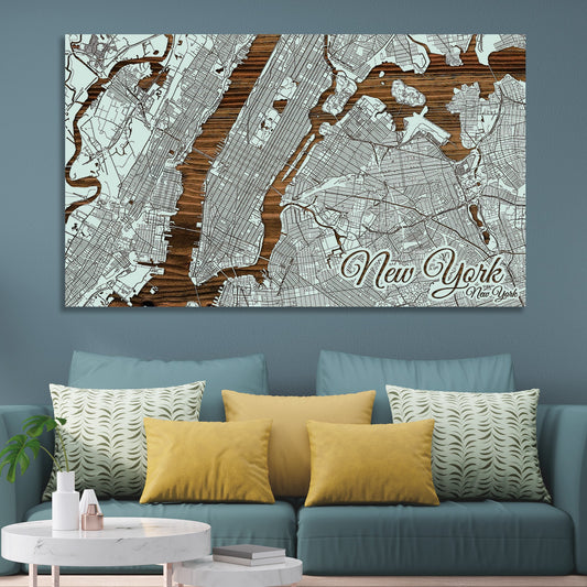 New York City, New York Street Map