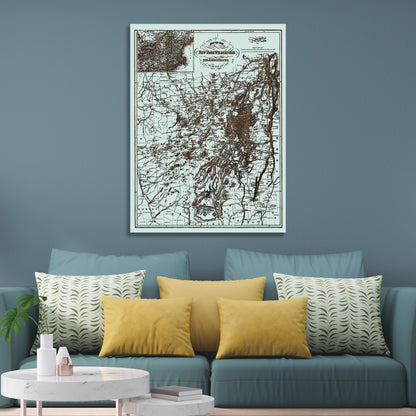 New York Wilderness and the Adirondacks 1879 Map