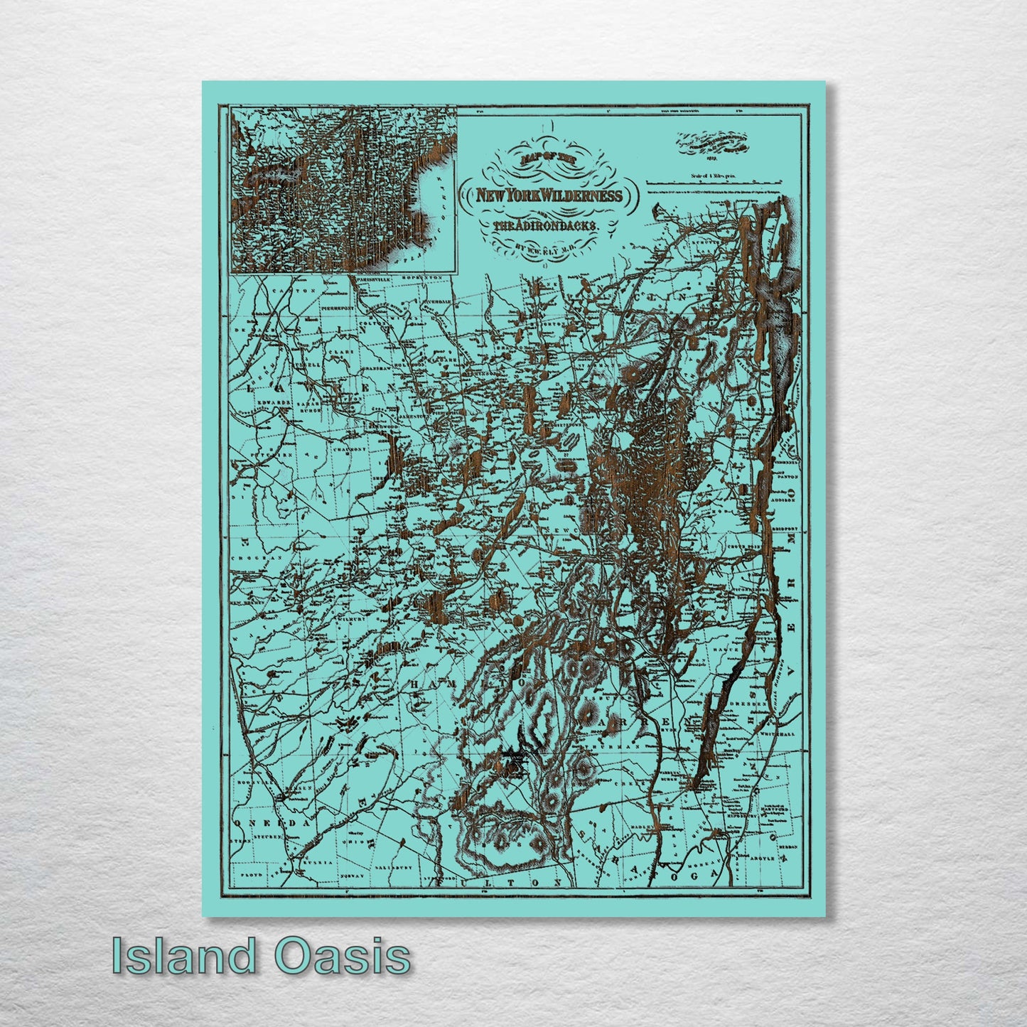 New York Wilderness and the Adirondacks 1879 Map