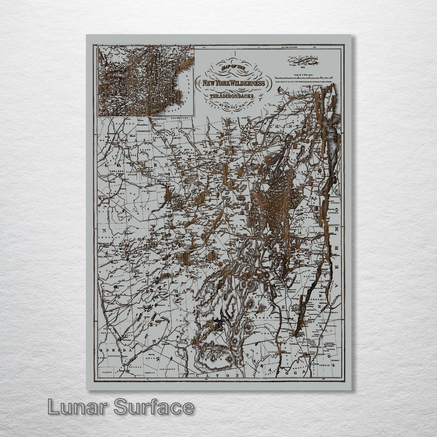 New York Wilderness and the Adirondacks 1879 Map