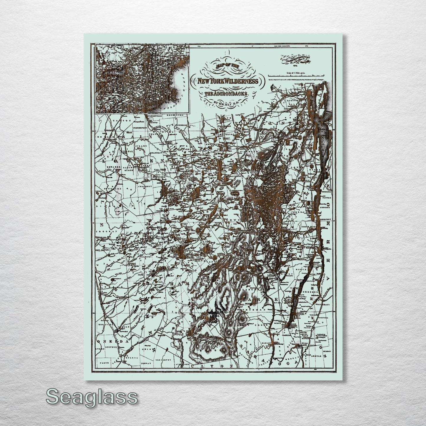 New York Wilderness and the Adirondacks 1879 Map