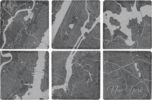 New York City, New York Square Slate Coaster