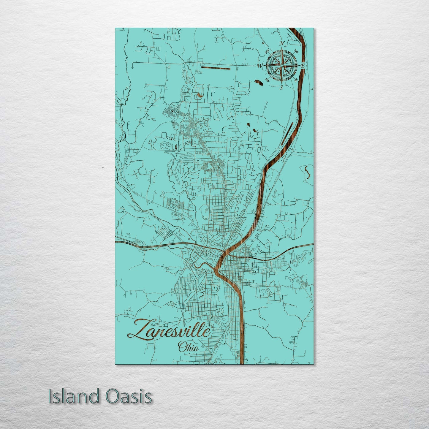 Zanesville, Ohio Street Map