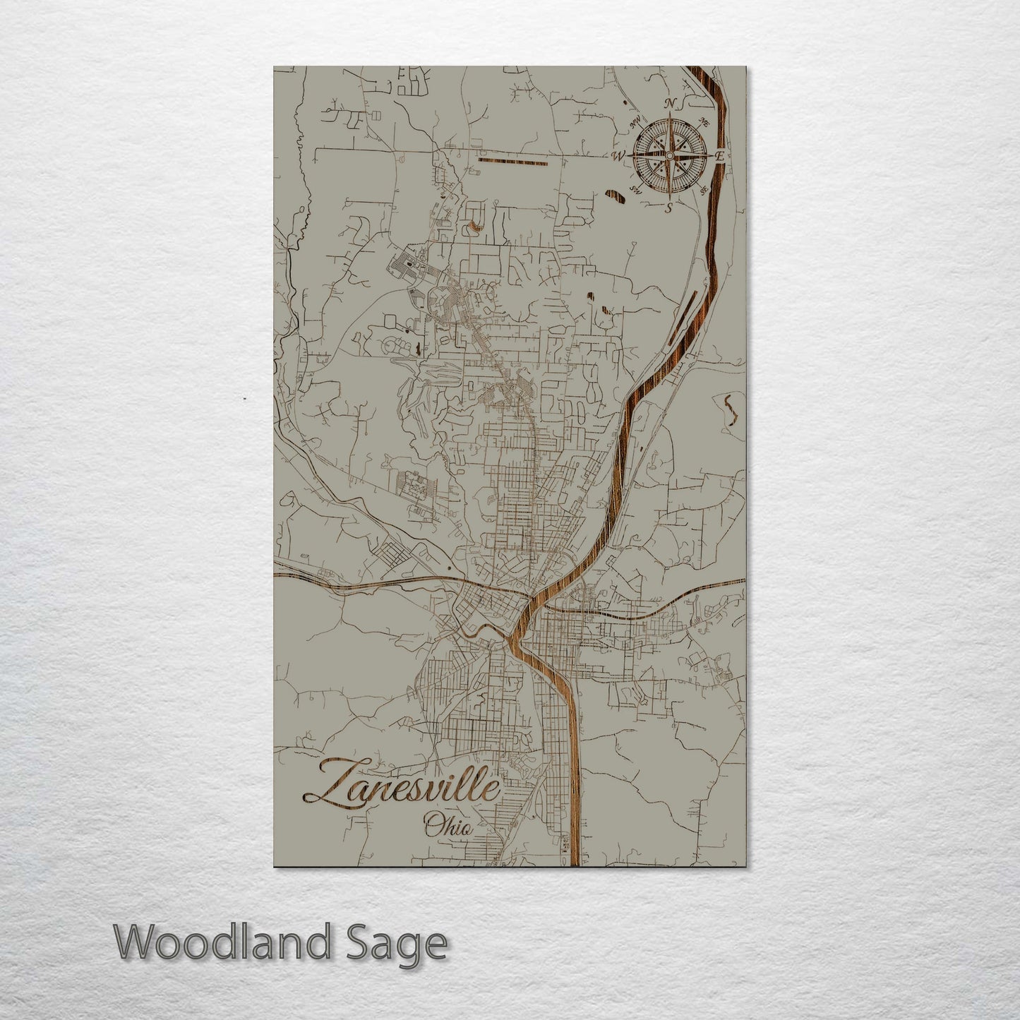 Zanesville, Ohio Street Map