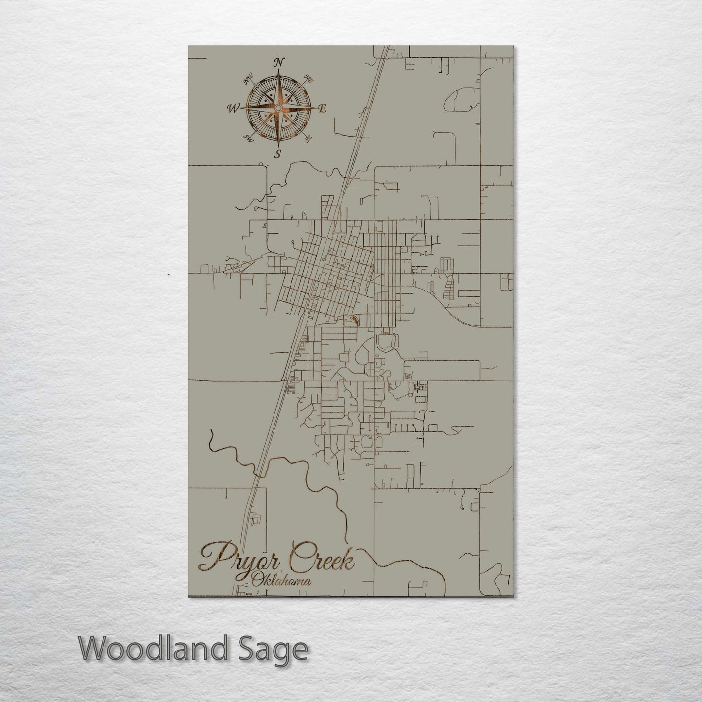 Pryor Creek, Oklahoma Street Map