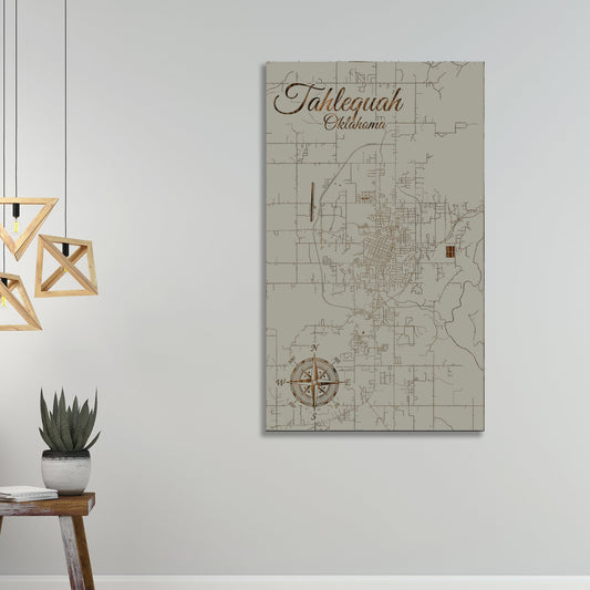 Tahlequah, Oklahoma Street Map