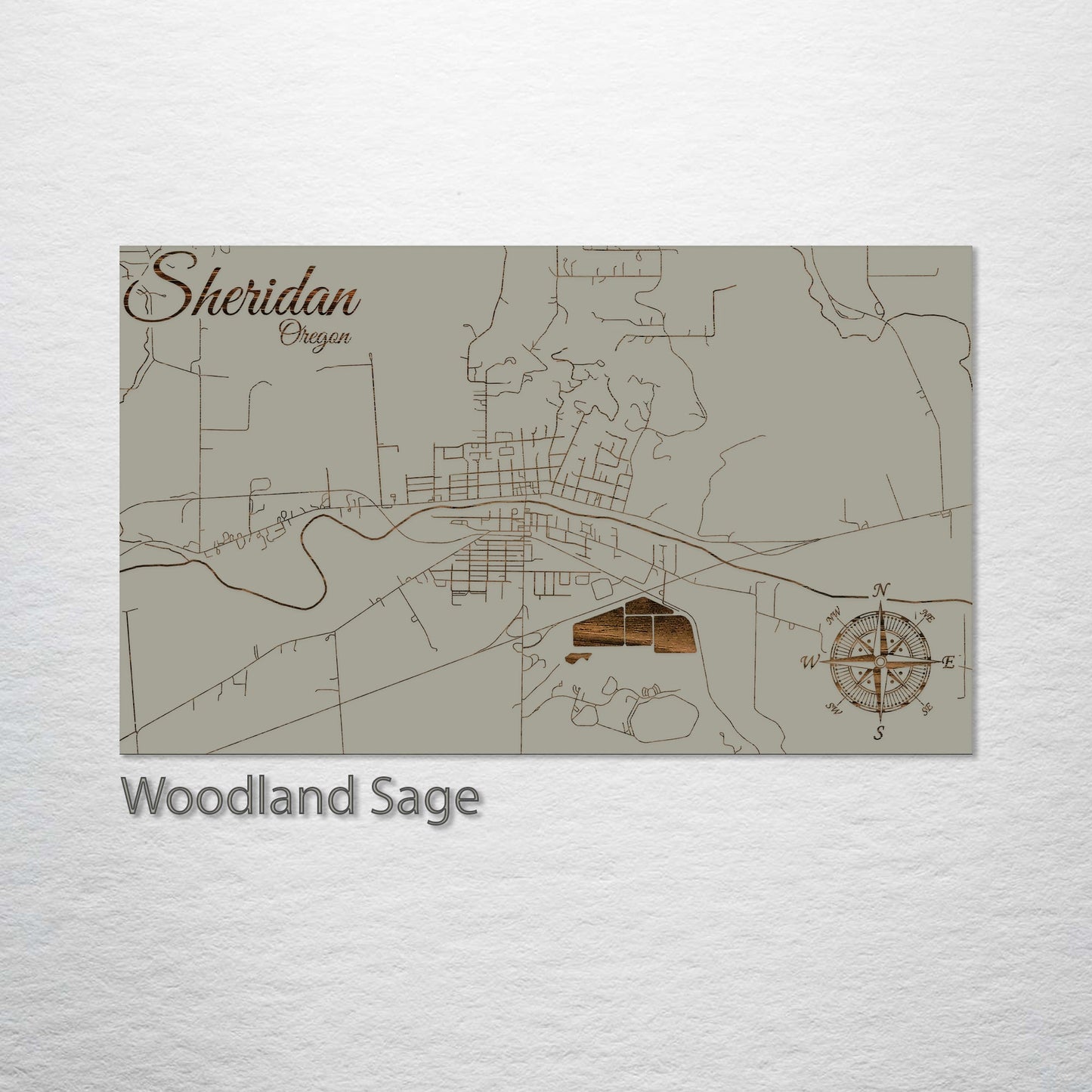 Sheridan, Oregon Street Map