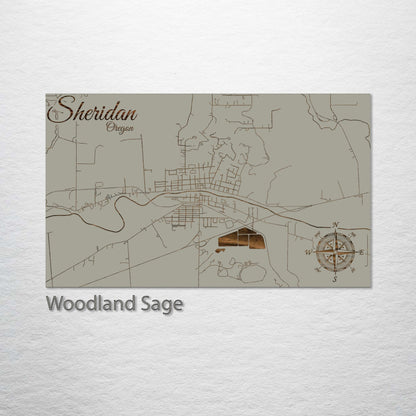 Sheridan, Oregon Street Map