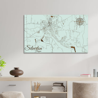 Silverton, Oregon Street Map