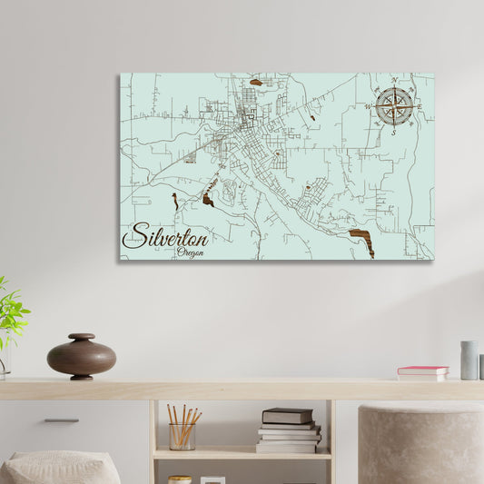 Silverton, Oregon Street Map