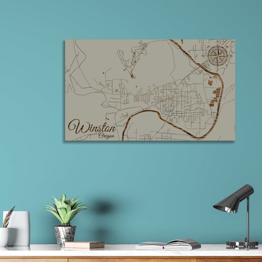 Winston, Oregon Street Map