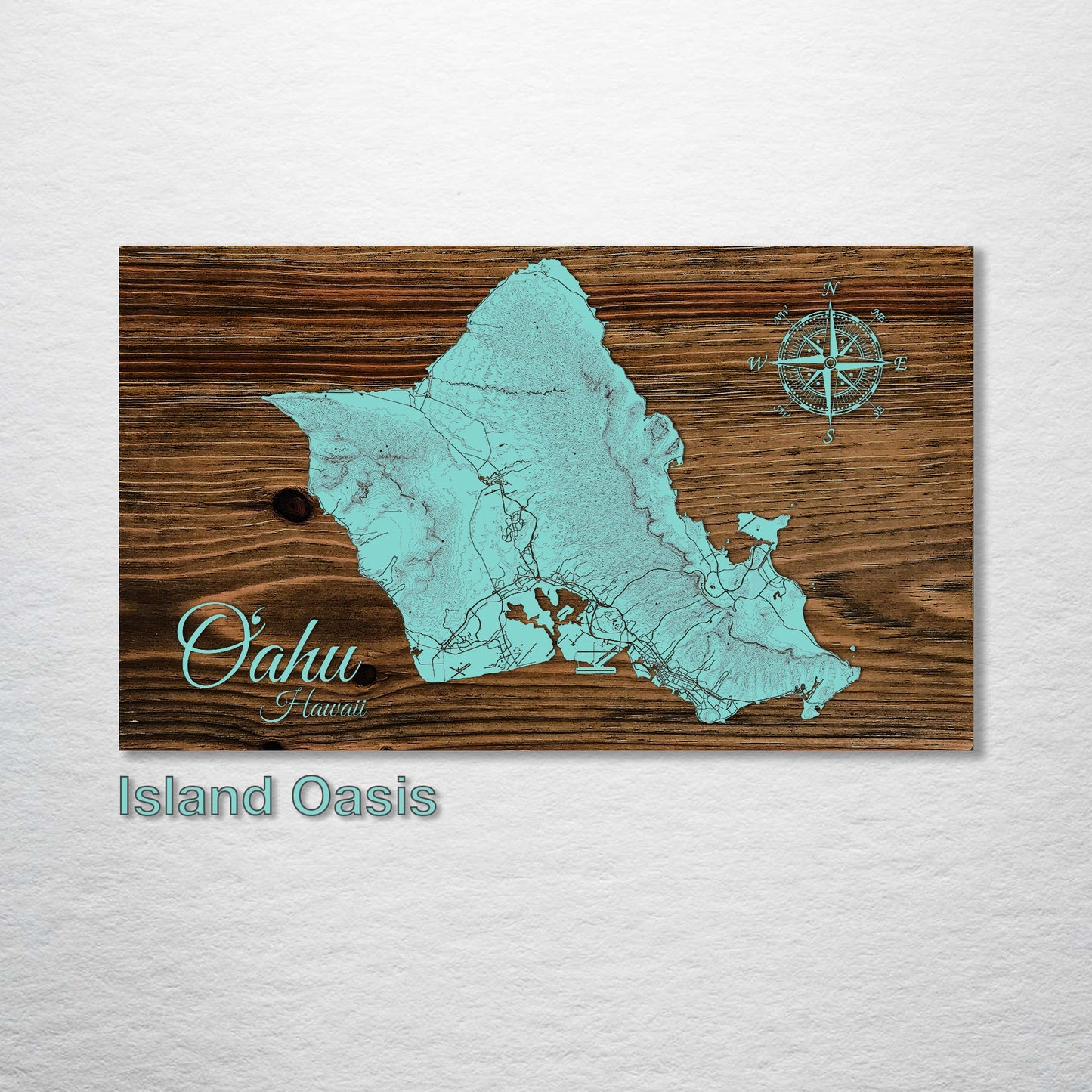 Oahu Topographical Map