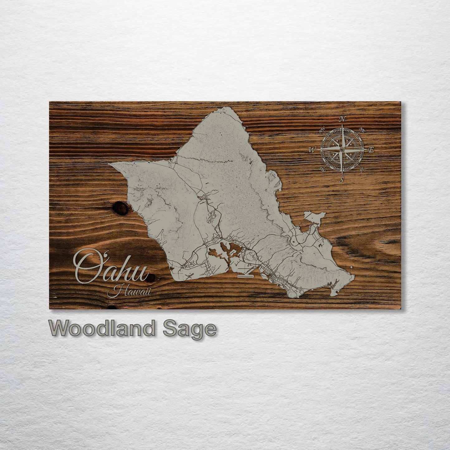 Oahu Topographical Map