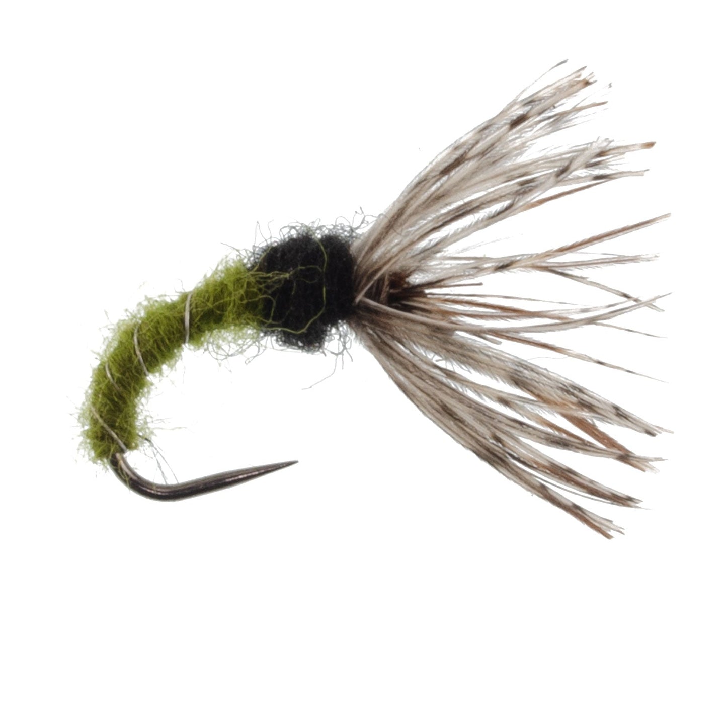 Olive Zebra Sakasa Kebari - 6 Tenkara Flies - Size 16