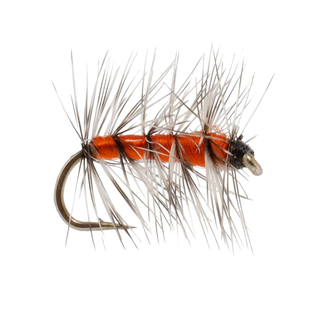 Orange Asher Midge Trout Dry Fly - 6 Flies Size 16