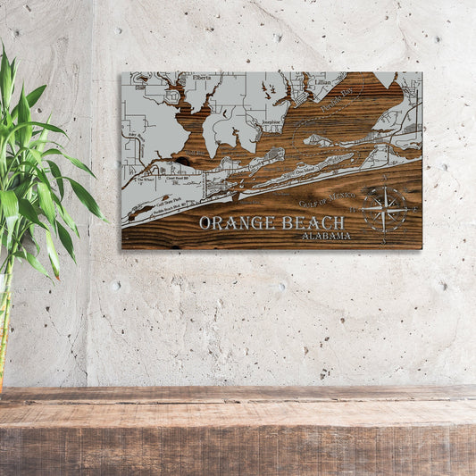 Orange Beach, Alabama Whimsical Map