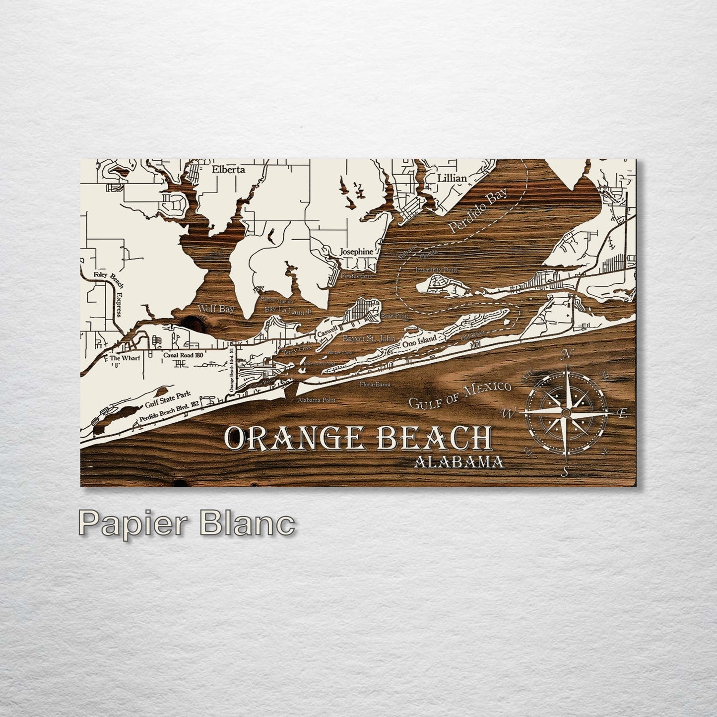 Orange Beach, Alabama Whimsical Map
