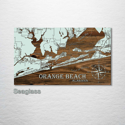Orange Beach, Alabama Whimsical Map