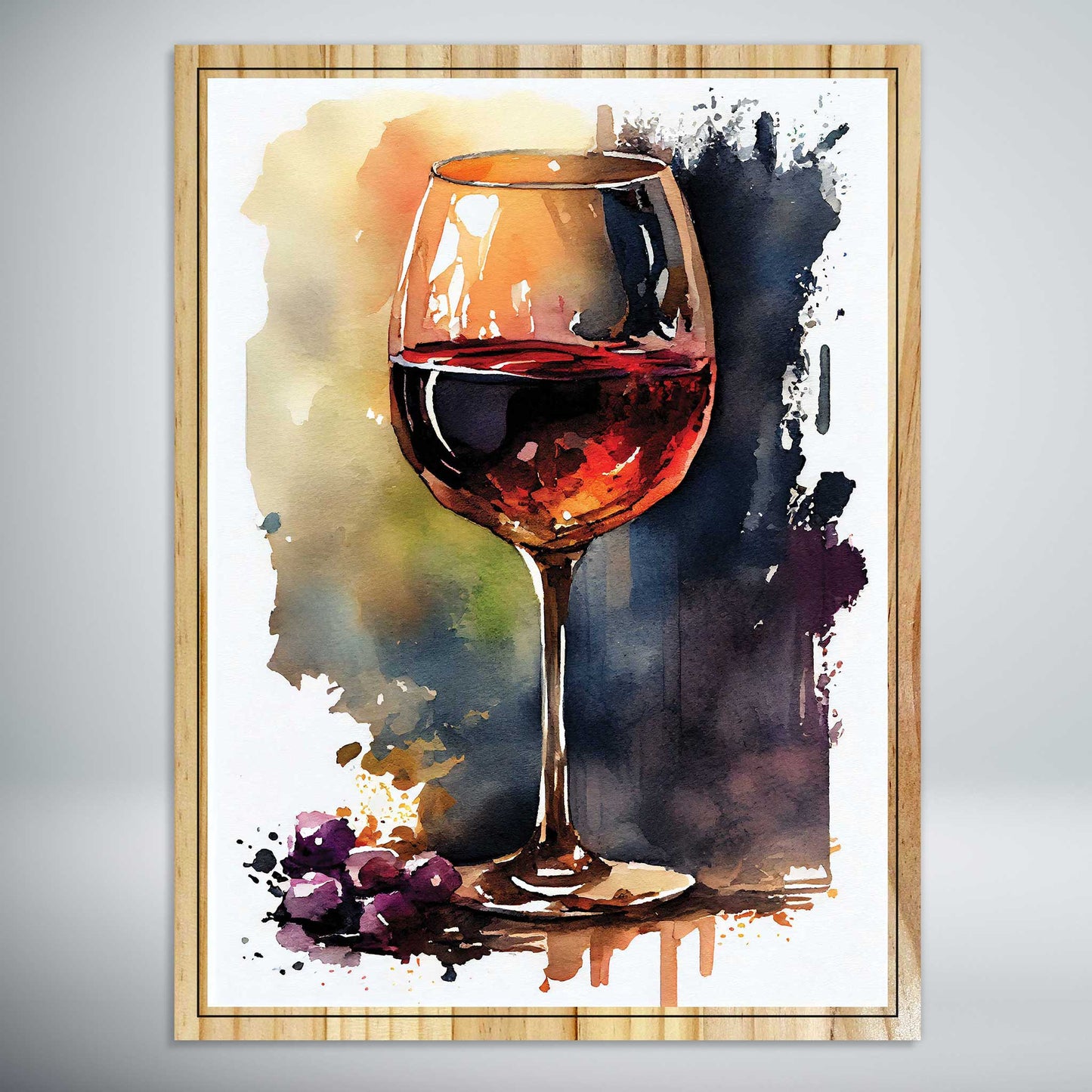 Watercolor Wine Glass