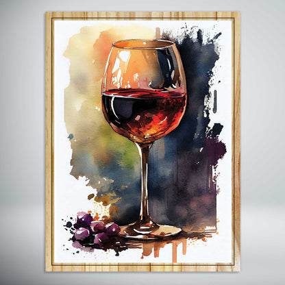 Watercolor Wine Glass
