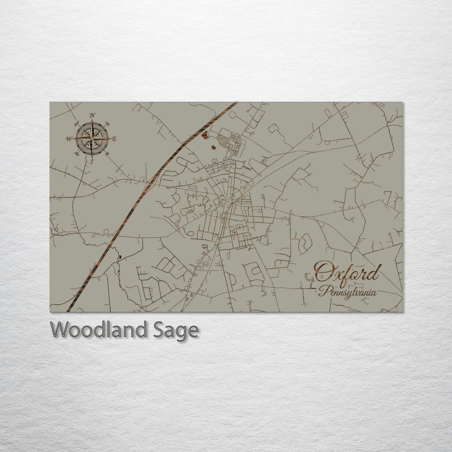 Oxford, Pennsylvania Street Map