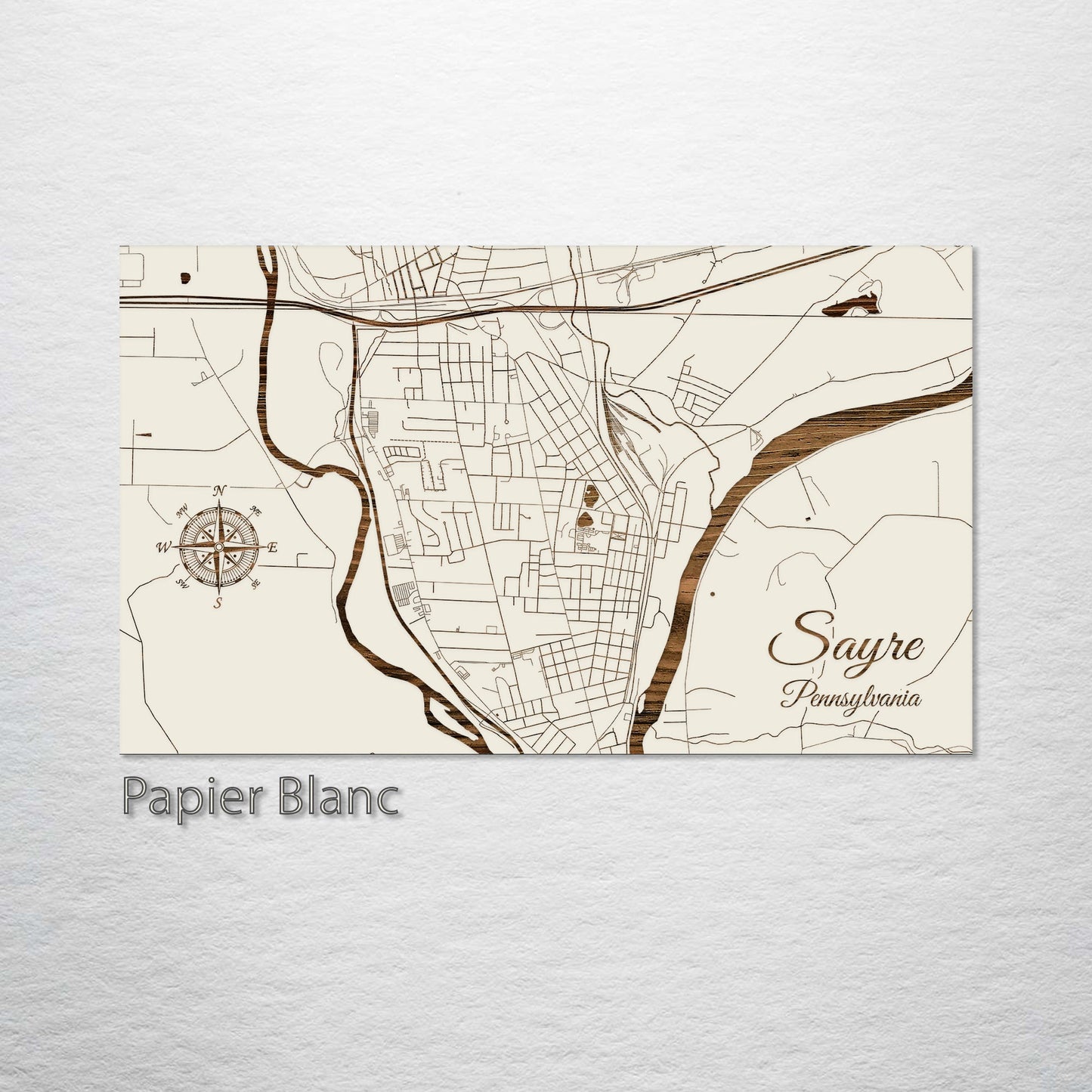 Sayre, Pennsylvania Street Map