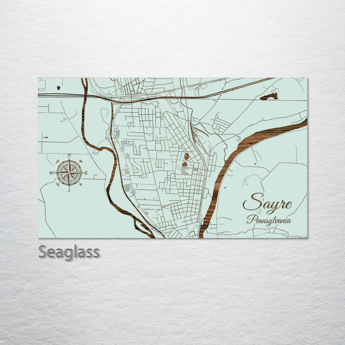 Sayre, Pennsylvania Street Map