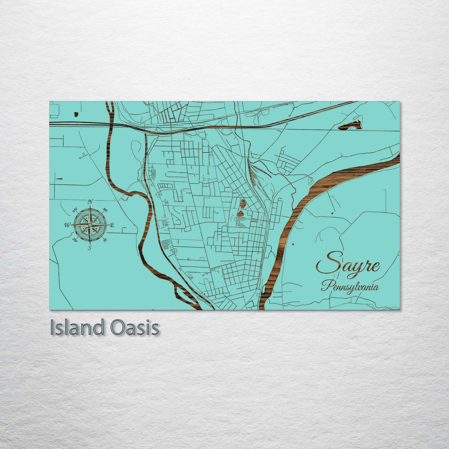 Sayre, Pennsylvania Street Map