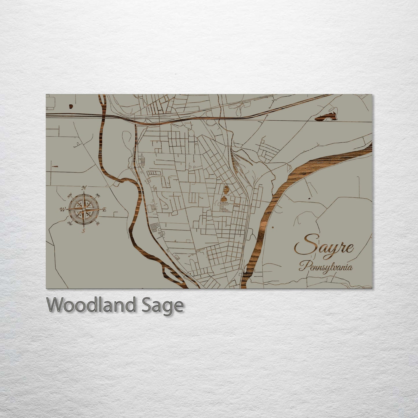 Sayre, Pennsylvania Street Map